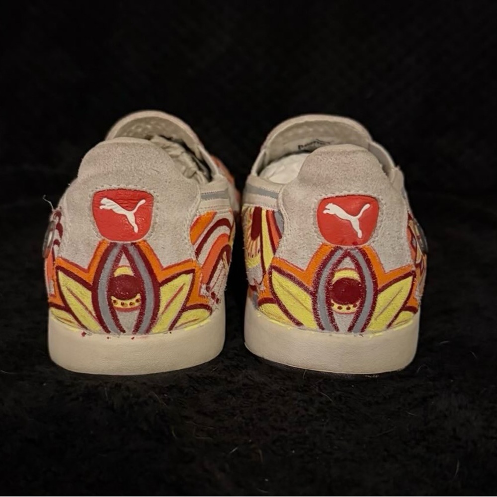 Puma Hand Painted Psychedelic Slip-On Sneakers by Damien Bart 1/1.  size 11 - Picture 5 of 6